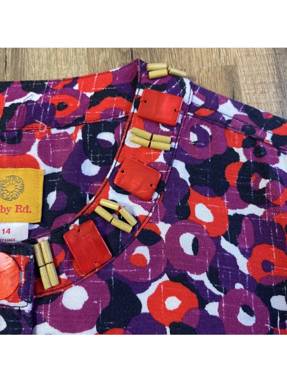 Ruby Rd. Red & Purple Floral Beaded Jacket - Picture 5 of 16